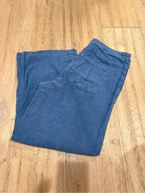 Kut from the Kloth Topaz Wide Leg Pants Wide Leg Linen Blend Cropped Pants Size